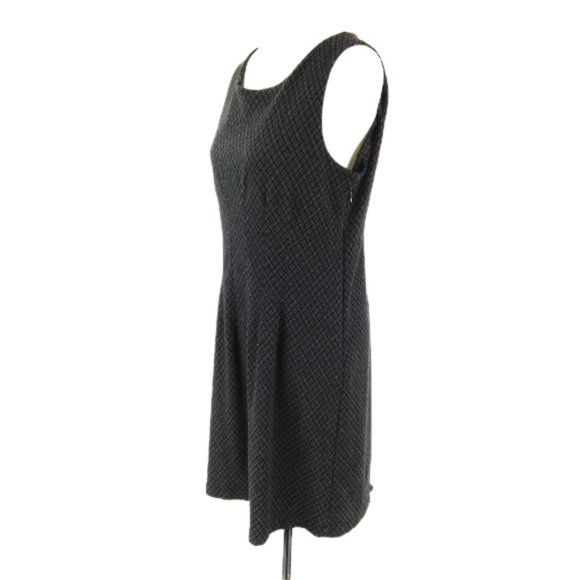 Merona Shift Dress Sz L Gray Black Plaid - Picture 1 of 8